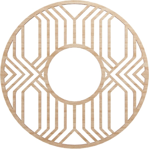 Ekena Millwork Empire Wood Fretwork Pierced Ceiling Medallion, Alder, 20"OD x 7 3/8"ID x 3/8"T CMWP20X20X0375EPAL - main